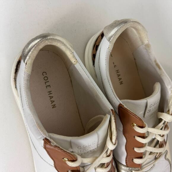 Cole Haan Grand Sneakers Womens 10 White Leather Lace-Up Low Top Running Shoes - Picture 9 of 10